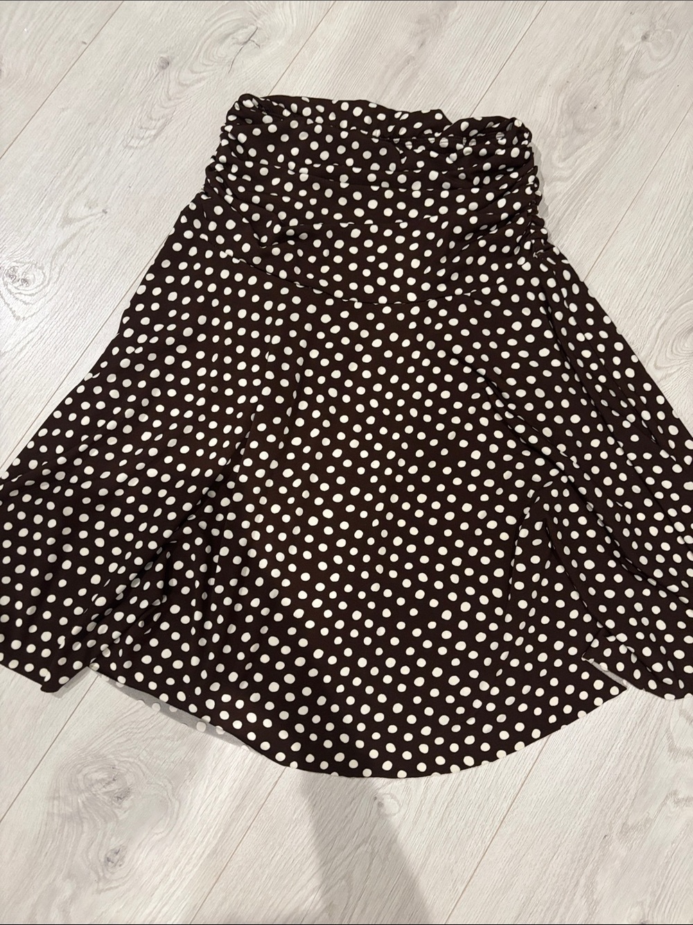 Polka Dot Circle Skirt - Black with White Dots